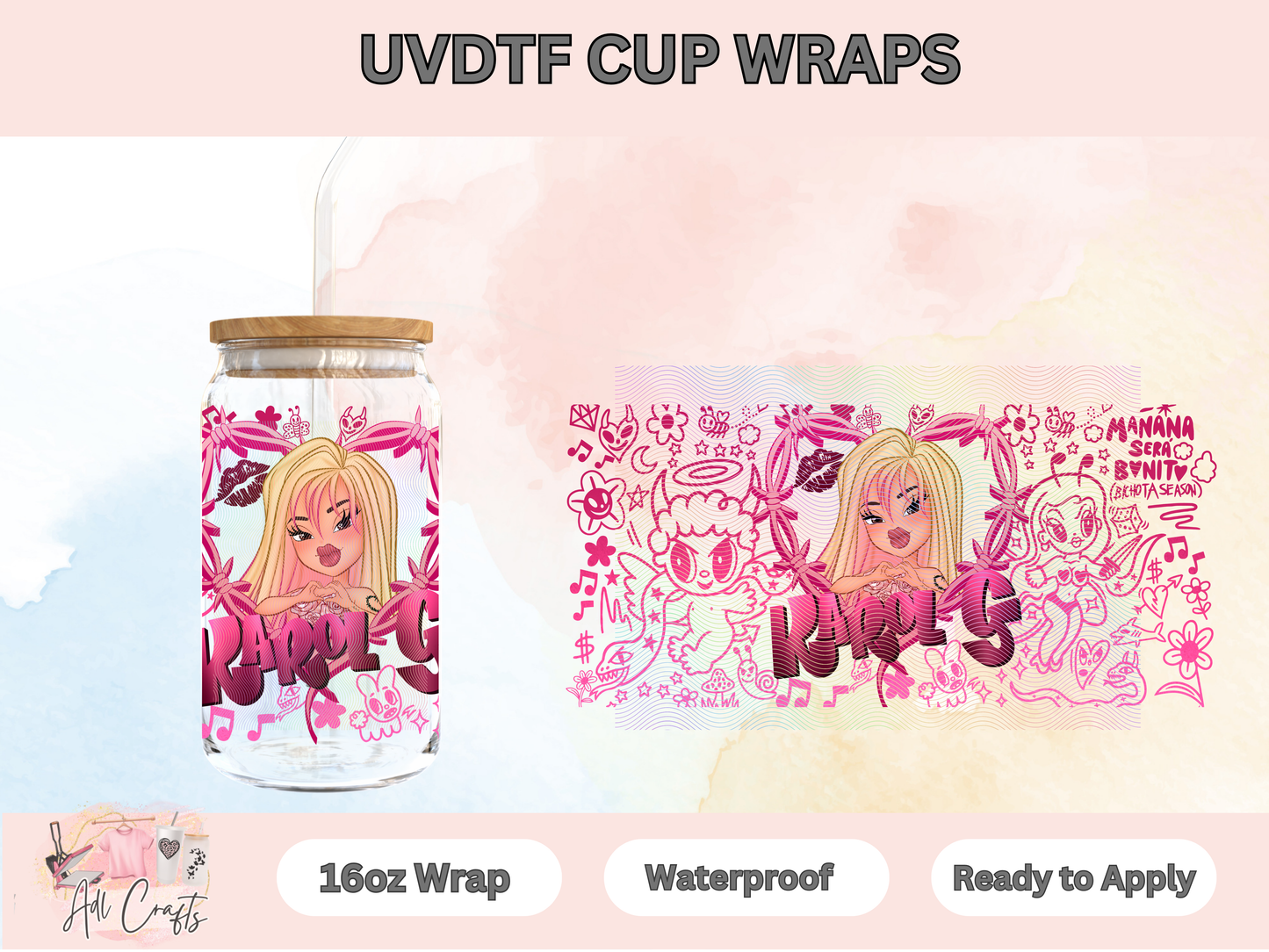 Muñequita Karol G 2 UVDTF WRAPS