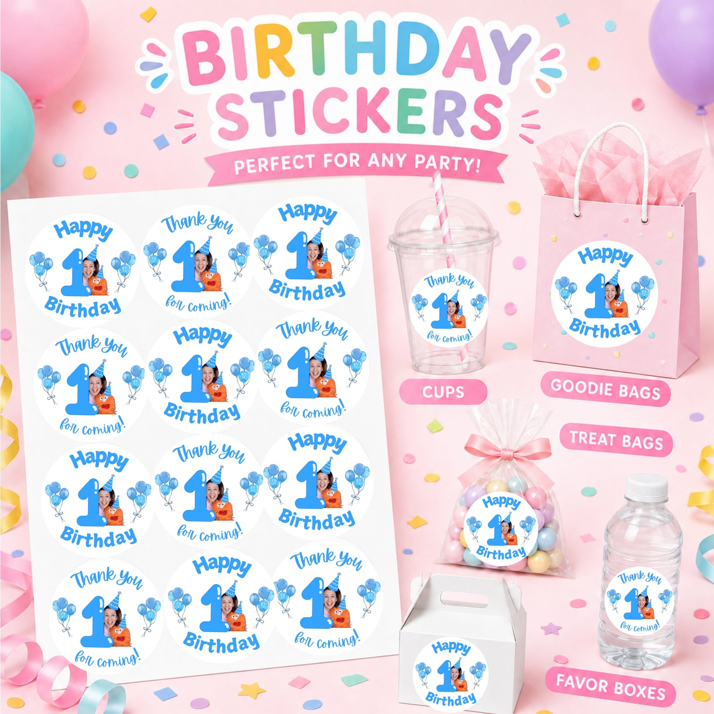 Ms rachel blue Birthday Stickers