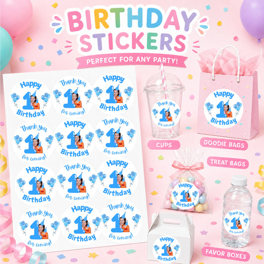 Ms rachel blue Birthday Stickers