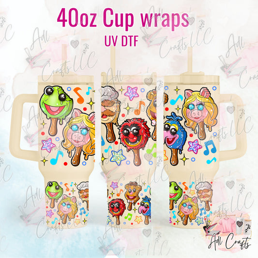 Muppet friends Ice cream UVDTF WRAPS 40 oz