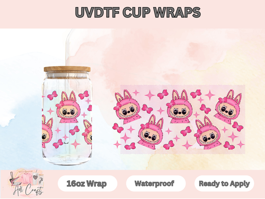 LalaBubu Pink Character Uv Dtf Wraps
