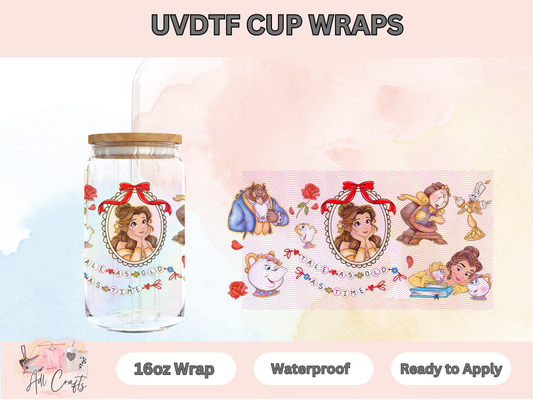 Belle Watercolor Character Uv Dtf Wraps