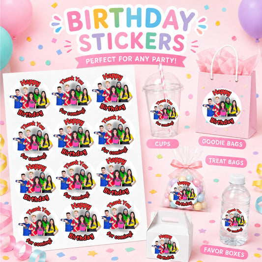 Spy Ninjas Birthday Stickers