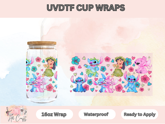 Lilo Watercolor Character Uv Dtf Wraps