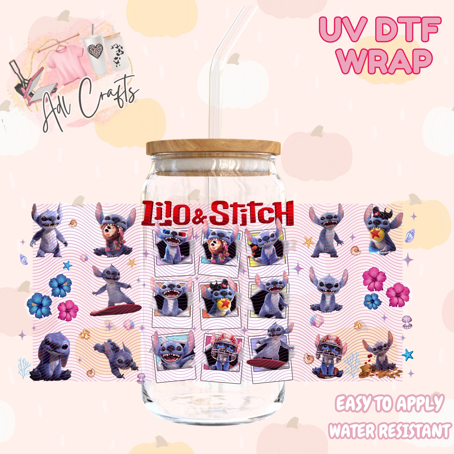 Blue Alien and lilo Character Movie UvDtf Wraps