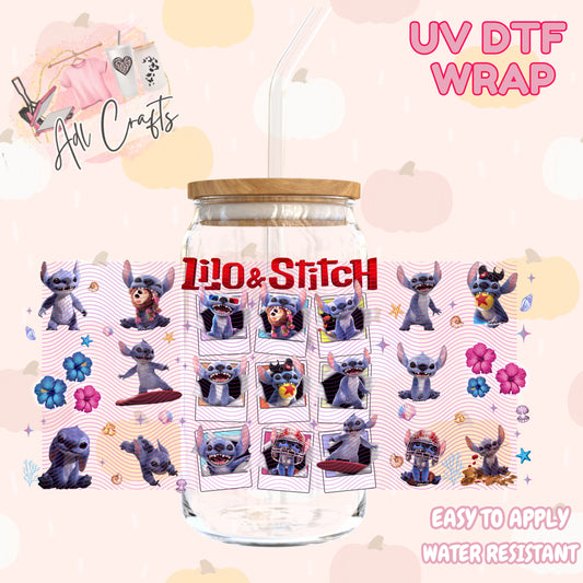 Blue Alien and lilo Character Movie UvDtf Wraps