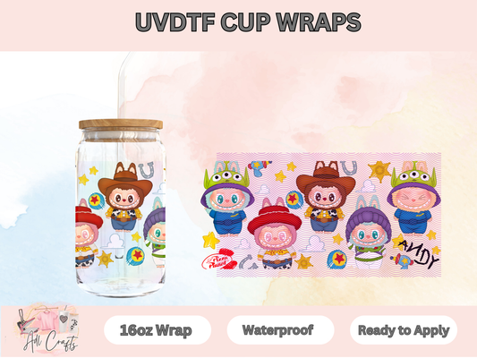 LalaBubu Toy Characters Uv Dtf Wraps