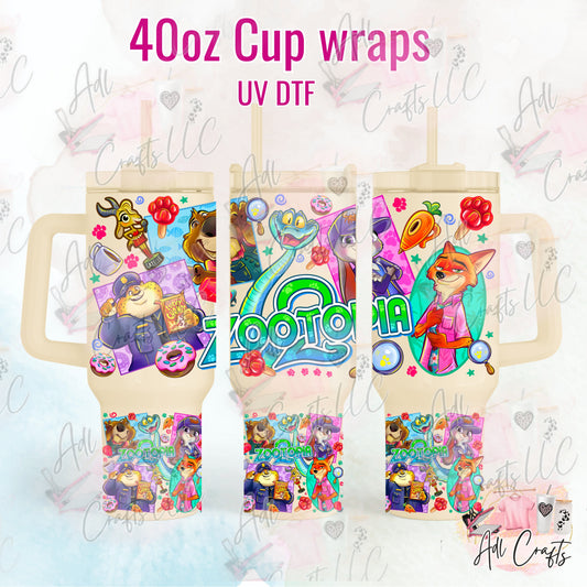 Zoo topiaa Ice cream UVDTF WRAPS 40 oz